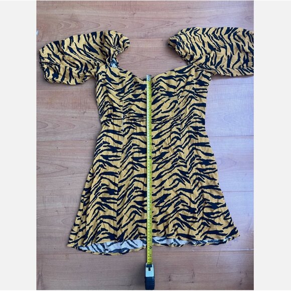 Reformation Kopa Tigress Mini Dress Animal Print Womens 8 - Picture 7 of 8